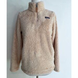 XL 14 Yrs Old Girls Patagonia Los Gatos 1/4 Zip Up Tan Khaki Fleece Sweater​​​